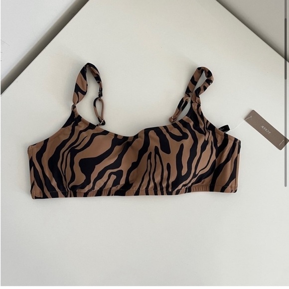 J Crew Zebra Striped Bikini Top - Picture 3 of 9